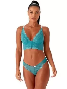 Gossard Superboost Deep V Bralet - Blue Size 32B, Women