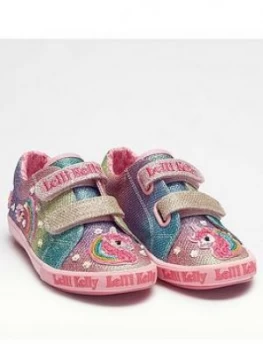 Lelli Kelly Girls Rainbow Unicorn Strap Shoe - Multi/Glitter, Multi Glitter, Size 1 Older