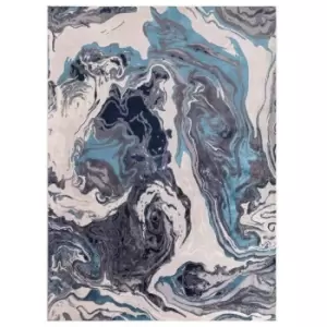 Asiatic Aurora AU18 Rug - Ocean - 200x290cm - Blue/Navy/Silver/White