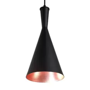 Interiors By Premier Pendant Light - Black/Gold Inner