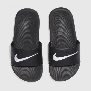 Nike Black & White Kawa SLIDERS Junior