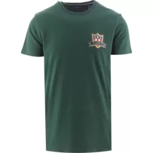 GANT Tartan Green Banner Shield Short Sleeve T-Shirt