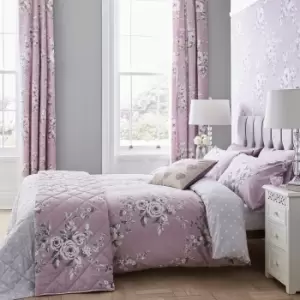 Catherine Lansfield Canterbury Duvet Cover and Pillowcase Set Purple