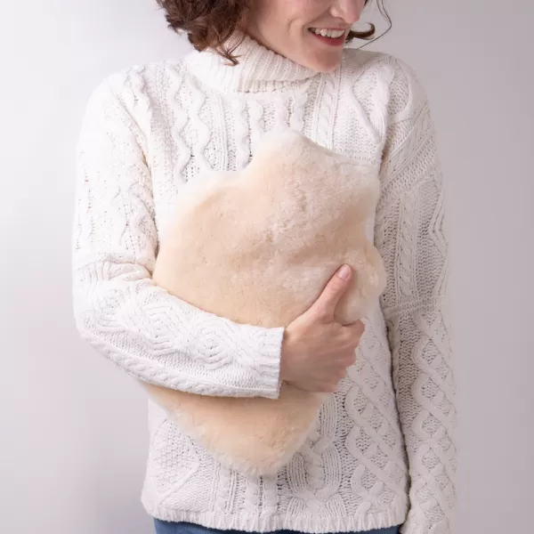 Just Sheepskin Natural Hot Water Bottle Beige