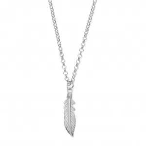 Mens Belcher Chain Feather Necklace SCBEL3717M