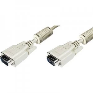 Digitus VGA Cable 20.00 m screwable, incl. ferrite core Grey [1x VGA plug - 1x VGA plug]