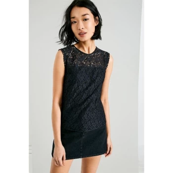 Jack Wills Hardgates Lace Top - Black