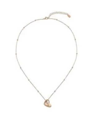 BOSS Soulmate Heart Necklace, Gold, Women