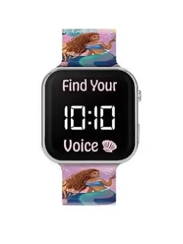 Disney Princess Disney The Little Mermaid Printed Strap LED Watch, Multi