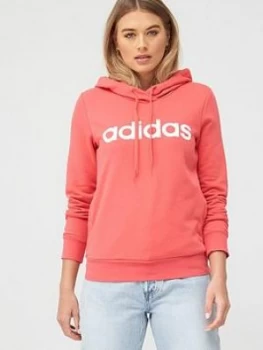 adidas Essentials Linear Hoodie - Pink, Size XS, Women