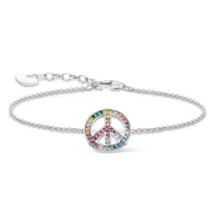 THOMAS SABO Silver Rainbow Peace Bracelet