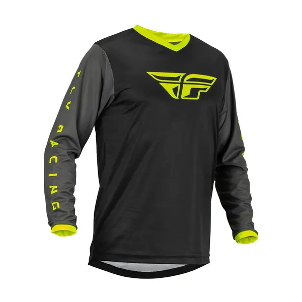 Fly Racing MX Jersey F-16 Black Grey Hi-Vis Size XL