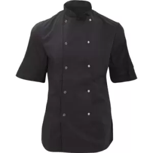 Dennys Womens/Ladies Economy Short Sleeve Chefs Jacket / Chefswear (S) (Black) - Black