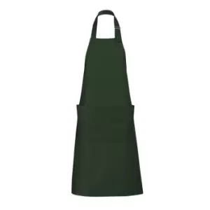 SOLS Unisex Gala Long Bib Apron / Barwear (ONE) (Bottle Green)