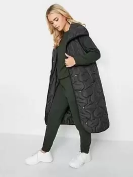 PixieGirl Petite Funnel Neck Onion Quilt Gilet, Black, Size 10, Women