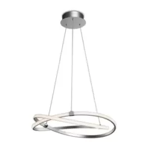 Built-in LED pendant lamp Infinity Silver 1 bulb 40cm