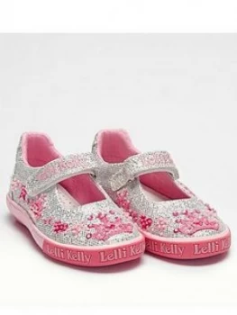 Lelli Kelly Girls Tiara Dolly Shoe - Silver/Glitter, Silver Glitter, Size 12 Younger