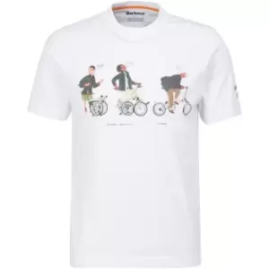 Barbour X Brompton Barbour x Brompton Slowboy T-Shirt - White