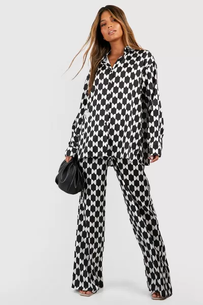 Mono Abstract Print Relaxed Fit Shirt