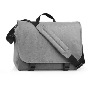 Two-tone Digital Messenger Bag (Up To 15.6inch Laptop Compartment) (Pack of 2) (One Size) (Grey Marl) - Bagbase