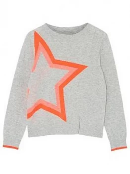 Mintie By Mint Velvet Girls Star Jumper - Grey