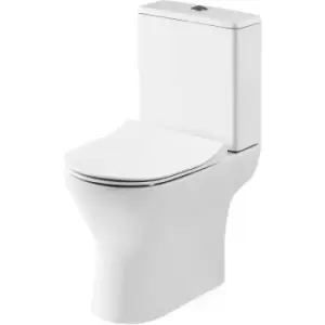 Freya Short Projection Toilet Pan with Cistern and Soft Close Toilet Seat - NCG350 - White - Nuie