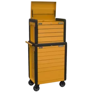 Superline Pro Rollcab 11 Drawer Push-To-Open Orange