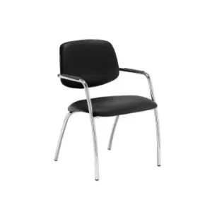 Dams MTO Tuba Black Cantilever Frame Conference Chair with Half Mesh Back - Tort