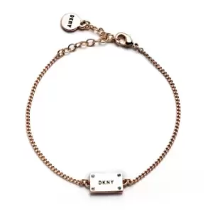 Ladies DKNY Gold Plated Stainless Steel Logo