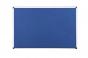 Bi-Office Maya Blue Felt Ntcbrd Alu Frame 240x120cm