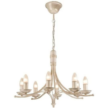 Lamkur Lighting - Luca Traditional Chandeliers White, 8x E14