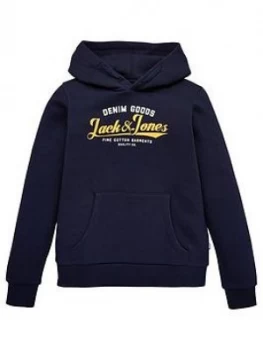 Jack & Jones Junior Boys Essential Hoodie - Navy Blazer, Navy, Size 10 Years