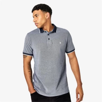 Jack Wills Kelvington Tipped Pique Polo - Navy