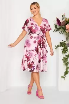 Floral Skater Wrap Dress