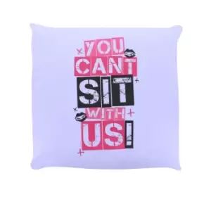 Grindstore You Cant Sit With Us Filled Cushion (One Size) (Lilac/Pink/Black)