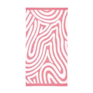 Nalu Nicole Scherzinger Makai Beach Towel, Coral