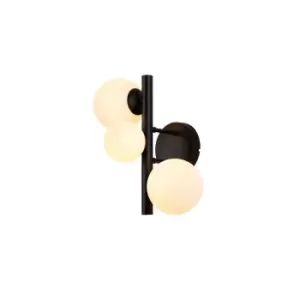 Marshall Wall Lamp, 3 Light G9, Satin Black, Opal Glass