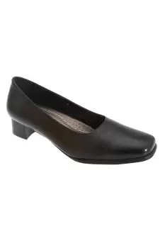 Plain Leather Court Shoes