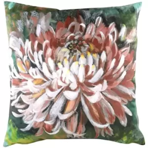 Evans Lichfield Winter Florals Chrysanthemum Cushion Cover (One Size) (Terracotta) - Terracotta