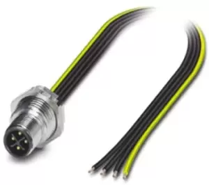 Phoenix Contact, SACC-DSI-M12MSS-4CON-M16/0.5PE Series, Straight M12 to Unterminated Cable assembly, 5m Cable