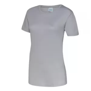 AWDis Just Cool Womens/Ladies Sports Plain T-Shirt (S) (Heather)