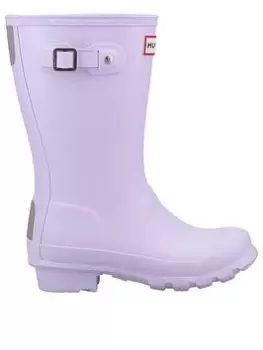 Hunter Kids Original Wellington Boot, Pink, Size 12 Younger