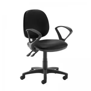 Jota medium back PCB operators chair with fixed arms - Nero Black