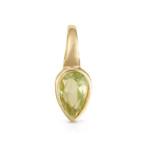 JG Signature Gold Plated August Birthstone Teardrop Pendant Charm