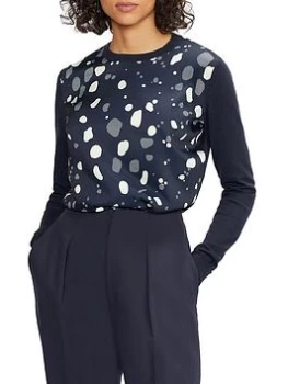 Ted Baker Priyaah Woven Front Jumper - Navy, Size 4=14, Women