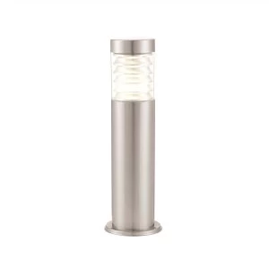 LED 1 Light Outdoor Bollard Light Marine Grade Brushed Stainless Steel IP44