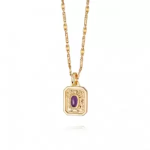 February Birthstone 18ct Gold Plated Necklace BS02_GP