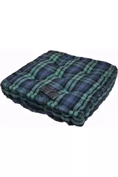 Cotton Black Watch Tartan Floor Cushion