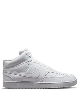 Nike Court Vision Mid - White/White/White, Size 7, Men