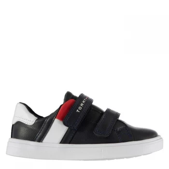 Tommy Hilfiger Hook and Loop Logo Trainers - Blue 800